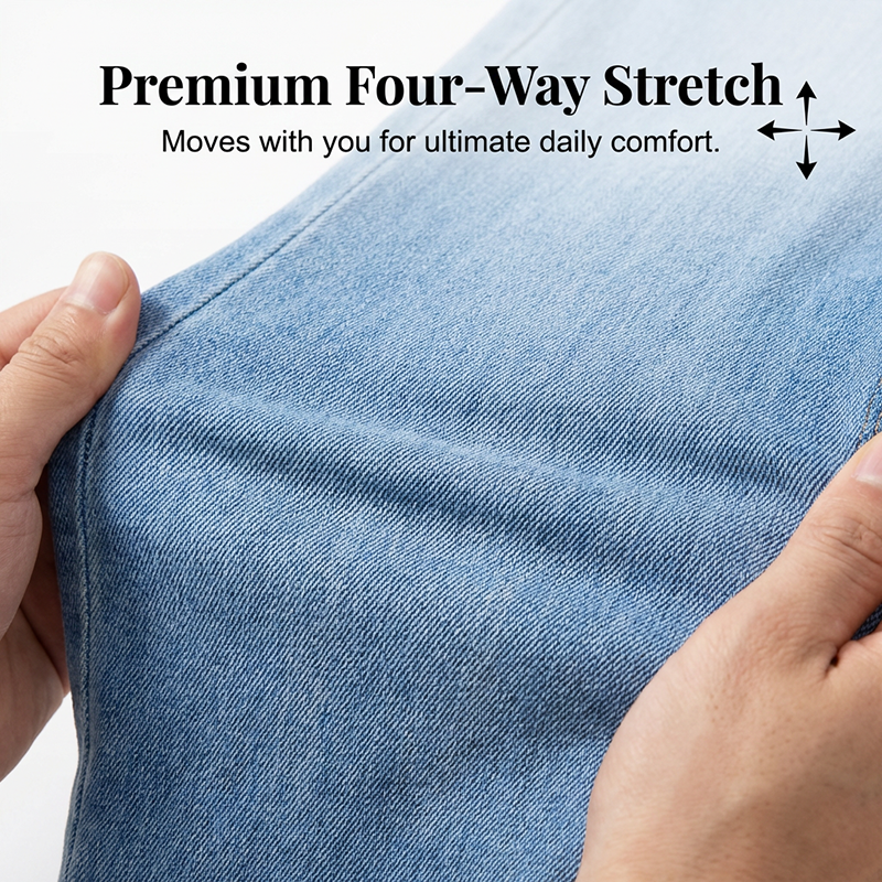 🔥Stretch-jeans med høj talje og udvidede ben til kvinder