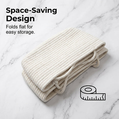 🧺🌿 3-lags væghængt opbevaring – Boho reb og pladsbesparende – Organiser med stil