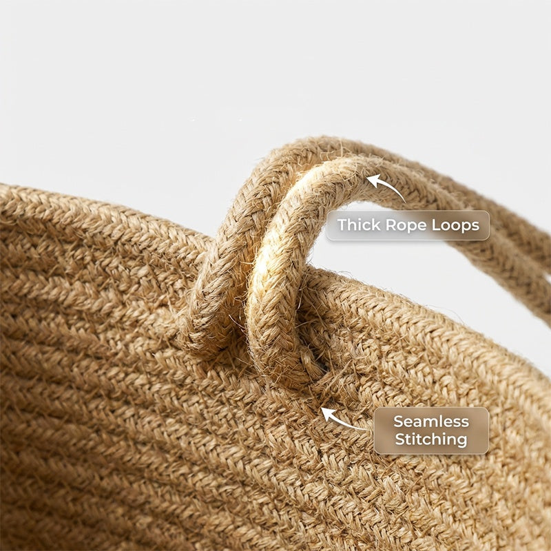 🧺🌿 3-lags væghængt opbevaring – Boho reb og pladsbesparende – Organiser med stil