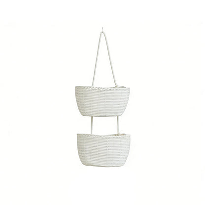 🧺🌿 3-lags væghængt opbevaring – Boho reb og pladsbesparende – Organiser med stil