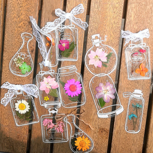 🌸 Bogmærker med tørrede blomste