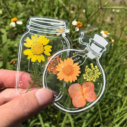 🌸 Bokmärken med torkad blomma
