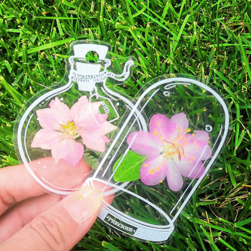 🌸 Bokmärken med torkad blomma