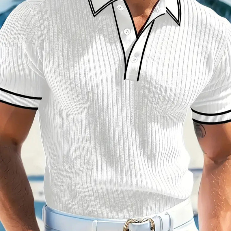 👕 50% RABAT! 🌞 Sommerlig afslappet poloshirt med korte ærmer – Åndbar bomuld, moderne pasform og perfekt til afslappede dage 🏖️
