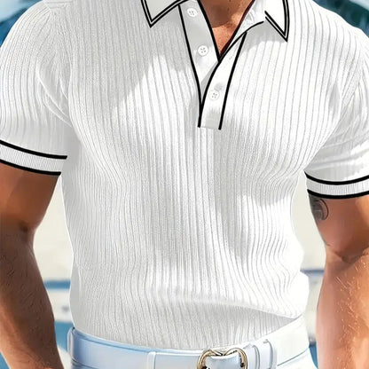 👕 50% RABAT! 🌞 Sommerlig afslappet poloshirt med korte ærmer – Åndbar bomuld, moderne pasform og perfekt til afslappede dage 🏖️