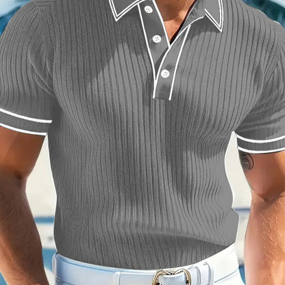 👕 50% RABAT! 🌞 Sommerlig afslappet poloshirt med korte ærmer – Åndbar bomuld, moderne pasform og perfekt til afslappede dage 🏖️
