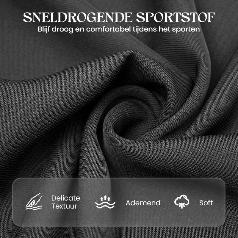 🩳 ✨ Åndbare sportshorts – hurtigtørrende, lommer med lynlås og elastisk talje til træning