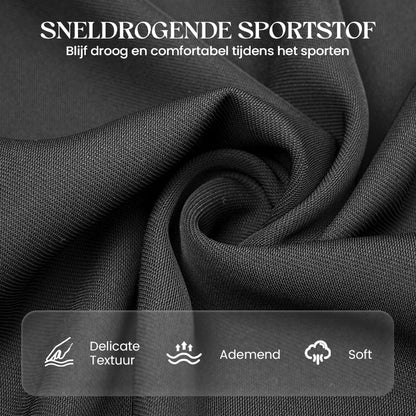 🩳 ✨ Åndbare sportshorts – hurtigtørrende, lommer med lynlås og elastisk talje til træning