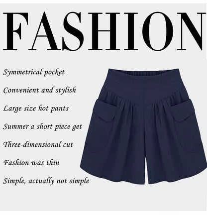 Strand Lediga Shorts Med Elastiskt Midjeband
