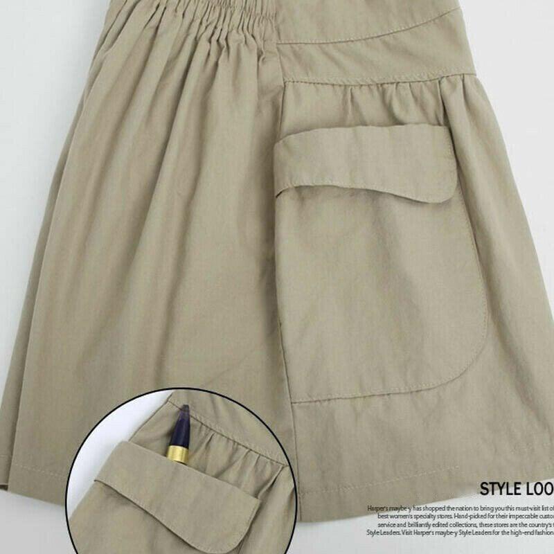Strand Lediga Shorts Med Elastiskt Midjeband