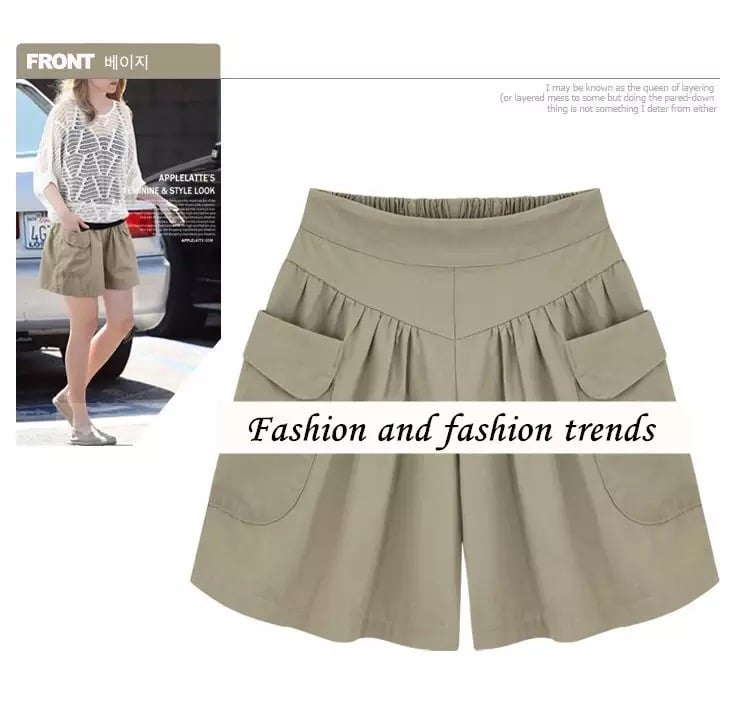 Strand Lediga Shorts Med Elastiskt Midjeband