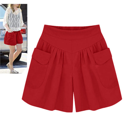 Strand Lediga Shorts Med Elastiskt Midjeband