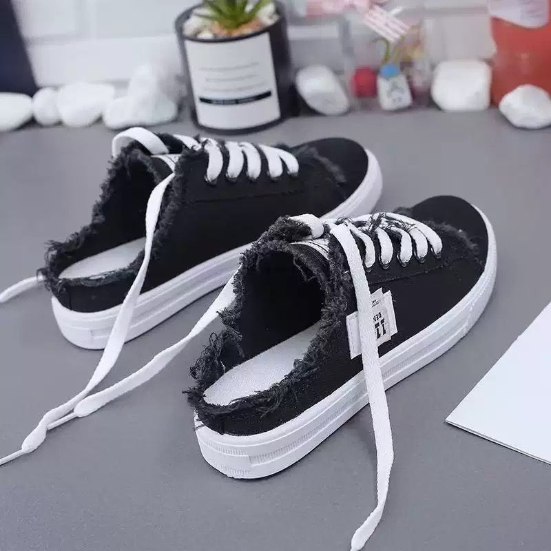 👖 Dame Denim Mule Sneakers – Slip-on design, komfortabel sål og perfekte til et afslappet, trendy sommerlook ☀️