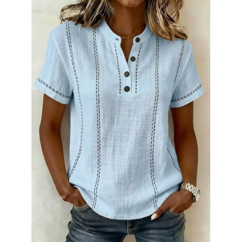 👚 50% RABATT NU! ☀️ Avslappnad Damtopp med Kort Ärm – Lättvikt, Ledig Passform & Andningsbar – Ansträngningslös Sommarstil ✨