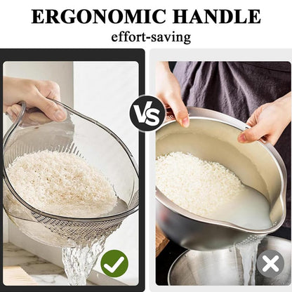 🥣 Universal si til risvask med håndtag