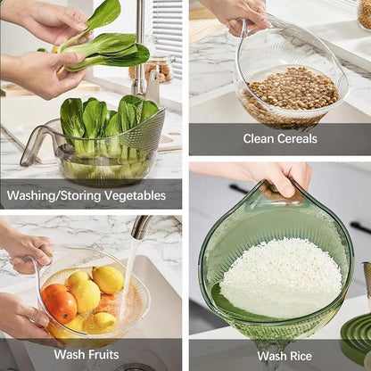🥣 Universal si til risvask med håndtag