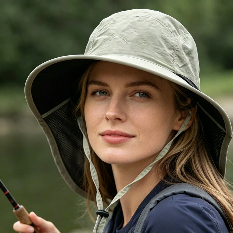 🧢 50% RABAT NU! 🌞 Unisex foldbar bøllehat – UPF 50+ solbeskyttelse og åndbar – justerbar og pakkevenlig til udendørs brug 🏕️