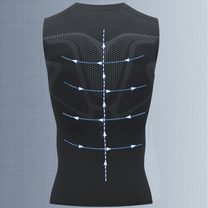 🔥 50% RABAT NU! 💪 Ionisk formende vest – Kompression og kølende – Kropsformende og ærmeløs – Usynlig under tøjet 🕶️