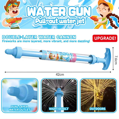 🌈 LED-vandpistol med strålende regnbue | Sommermorskab, der sprudler som ved et trylleslag!