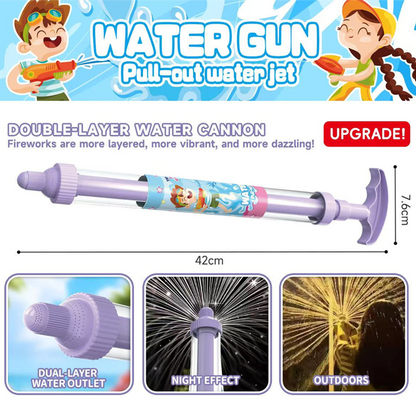 🌈 LED-vandpistol med strålende regnbue | Sommermorskab, der sprudler som ved et trylleslag!