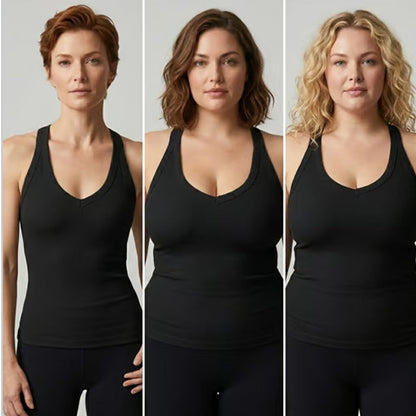 🥳2026 TOPTILBUD🥳💞Over 20.000 solgt!🧺Slim-fit polstret tanktop til kvinde