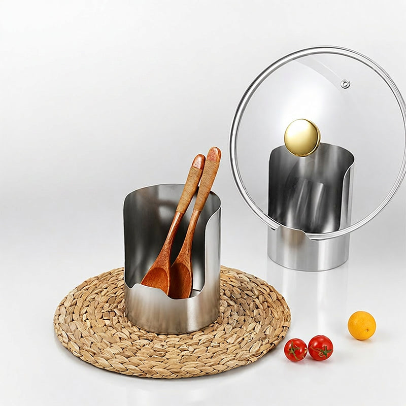 🍳 Multifunktionel køkkenredskabsopbevaring | Robust rustfrit stål for robusthed · Pladsbesparende vertikalt design · Nem at rengøre og oliebestandi