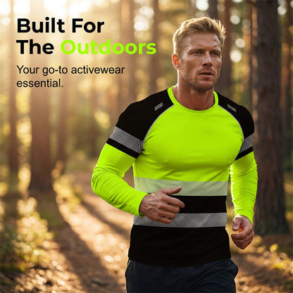 👕✨Herresportstop – 3D høj synlighed, åndbar