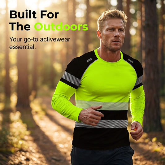 👕✨Herresportstop – 3D høj synlighed, åndbar