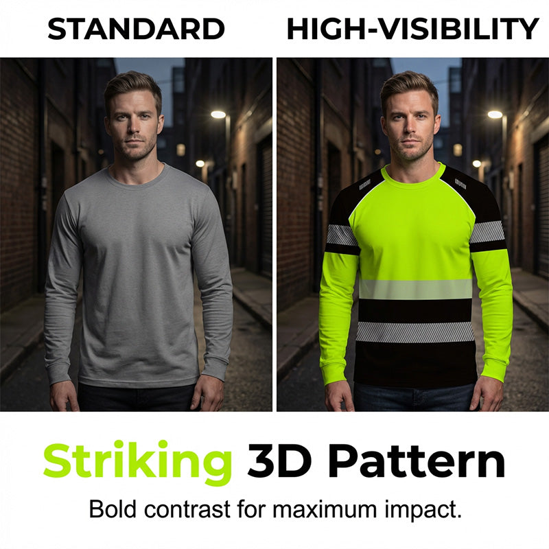 👕✨Herresportstop – 3D høj synlighed, åndbar