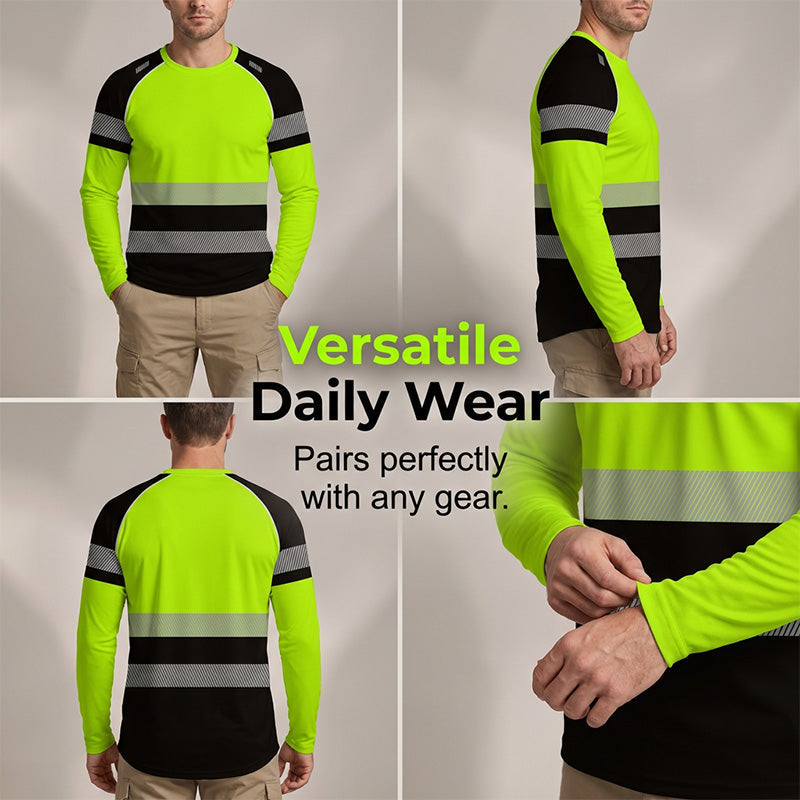 👕✨Herresportstop – 3D høj synlighed, åndbar