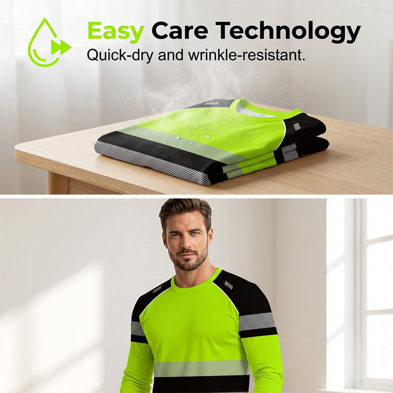 👕✨Herresportstop – 3D høj synlighed, åndbar