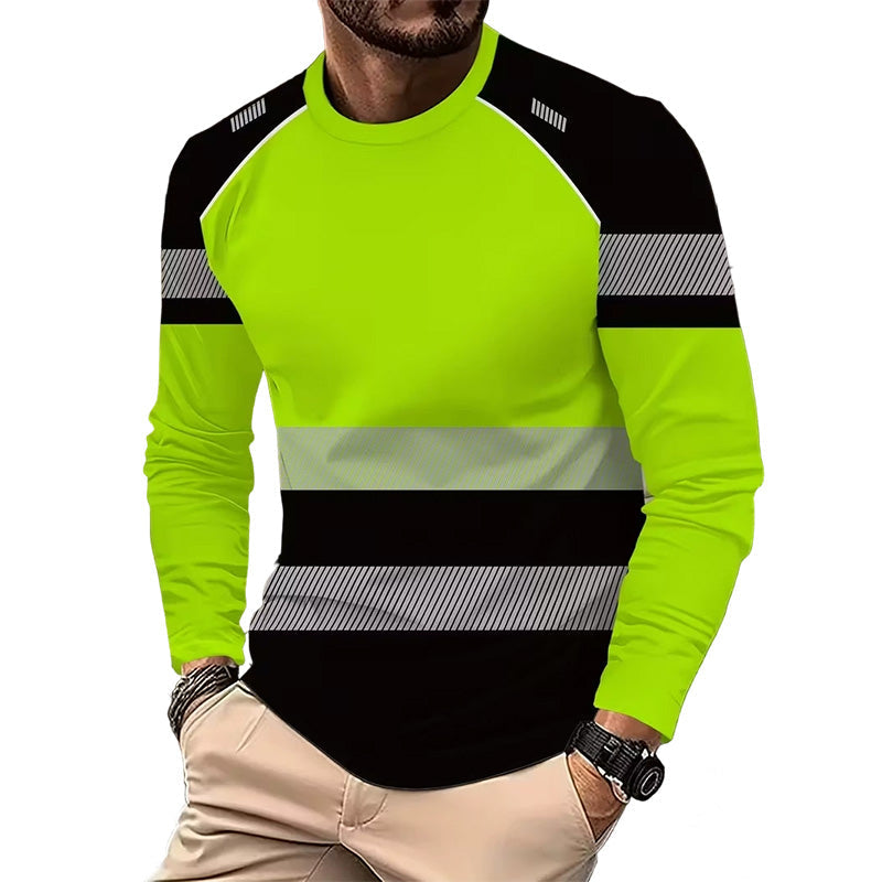 👕✨Herresportstop – 3D høj synlighed, åndbar