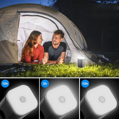 🏕️ Genopladelig campingluftpumpe – LED-lys, hurtig oppustning, kompakt