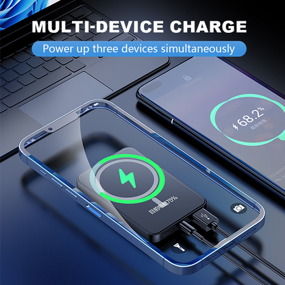 🔋✨Professionel magnetisk oplader til rejsende og professionelle 🧲| 22,5 W via kabel og 15 W trådløs | 10.000 mAh | Hurtig levering