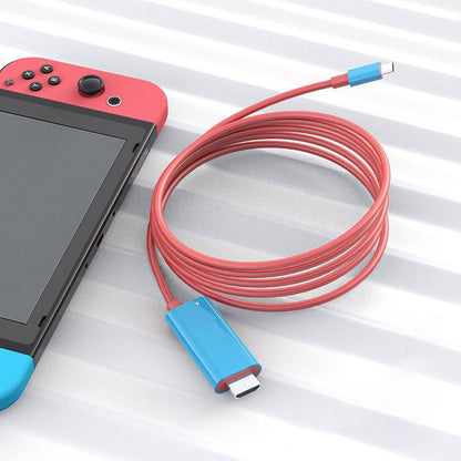 🔥GODT TILBUD🔥 USB-C til HDMI-adapterkabel – Switch, mobil og tablet → TV med ét kabel! 📱💻