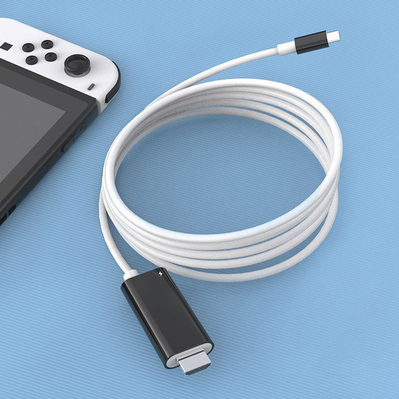 🔥GODT TILBUD🔥 USB-C til HDMI-adapterkabel – Switch, mobil og tablet → TV med ét kabel! 📱💻