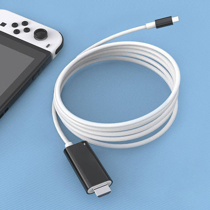 🔥GODT TILBUD🔥 USB-C til HDMI-adapterkabel – Switch, mobil og tablet → TV med ét kabel! 📱💻