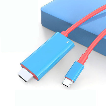 🔥GODT TILBUD🔥 USB-C til HDMI-adapterkabel – Switch, mobil og tablet → TV med ét kabel! 📱💻