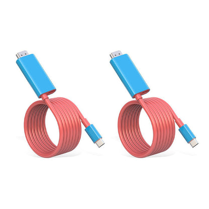 🔥GODT TILBUD🔥 USB-C til HDMI-adapterkabel – Switch, mobil og tablet → TV med ét kabel! 📱💻