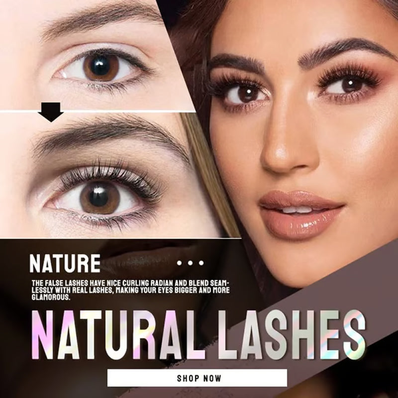 🥳2026 HOT UDSALG🥳💞50K+ SOLGT!👁️✨Genanvendelige selvklæbende løsøjenvipper – Ingen lim nødvendig, bare pres & gå. Naturlig krølle, genanvendelige & nemme at fjerne. En skønhedsgame-changer! 💕🌸