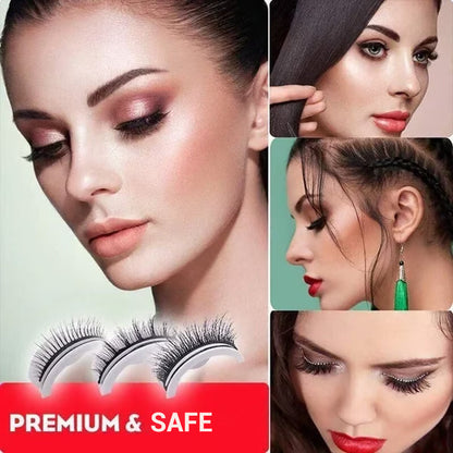 🥳2026 HOT UDSALG🥳💞50K+ SOLGT!👁️✨Genanvendelige selvklæbende løsøjenvipper – Ingen lim nødvendig, bare pres & gå. Naturlig krølle, genanvendelige & nemme at fjerne. En skønhedsgame-changer! 💕🌸