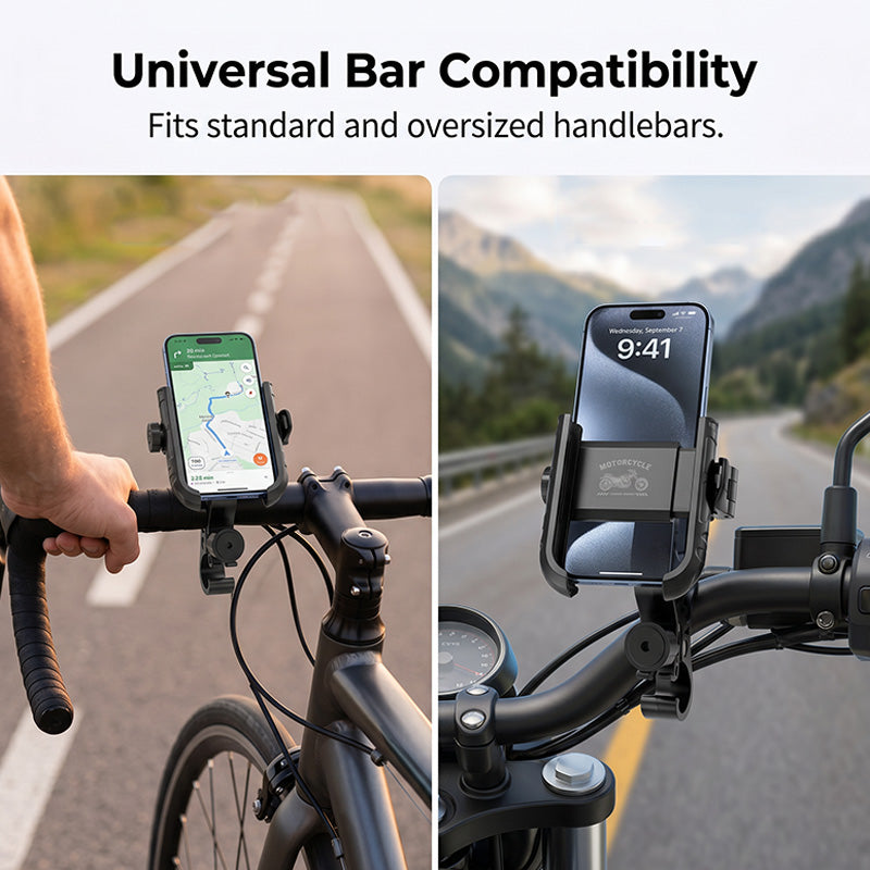 🎉 Udsalg i 2026 — Over 42.000 solgt! 🚴‍♂️ Hurtigudløsende cykelholder til telefon – SecureLock og stødsikker polstring