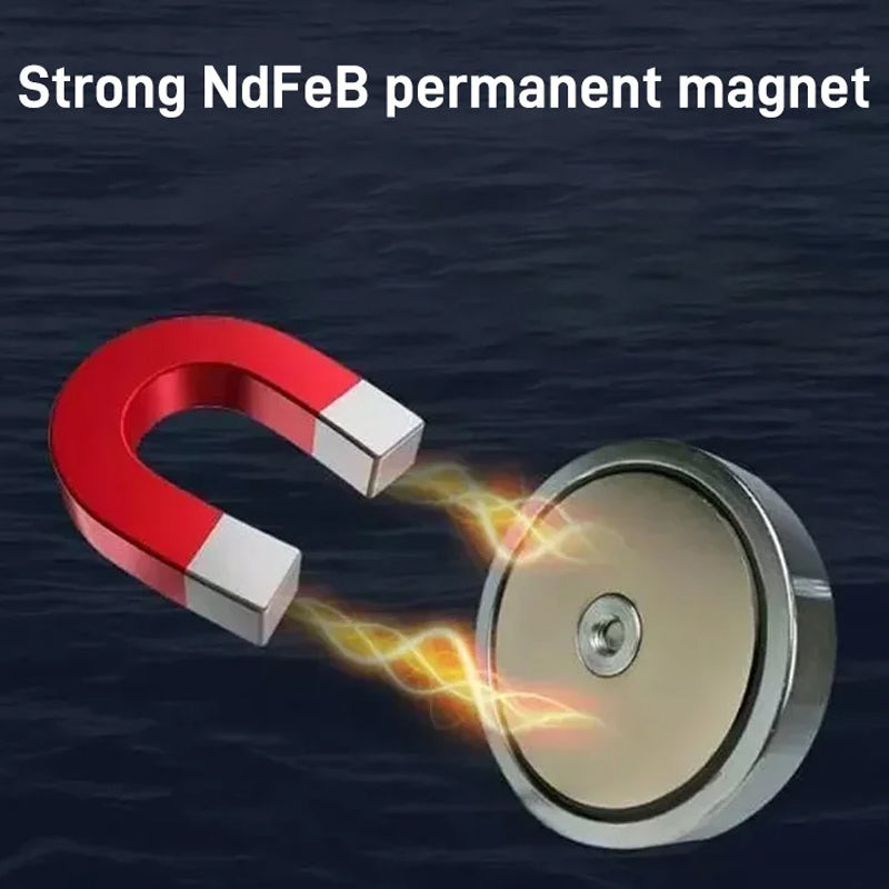 🧲⚓ Magnetisk bjærgningsmagnetsæt til dybvandsbrug – Stærk trækkraft, rustbestandig og holdbar – Perfekt til skattejagt og bjærgning under vandet