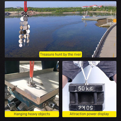 🧲⚓ Magnetisk bjærgningsmagnetsæt til dybvandsbrug – Stærk trækkraft, rustbestandig og holdbar – Perfekt til skattejagt og bjærgning under vandet
