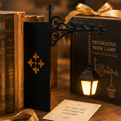 💝 Miniature Retro Gadelygte Bogstøttelampe🏆