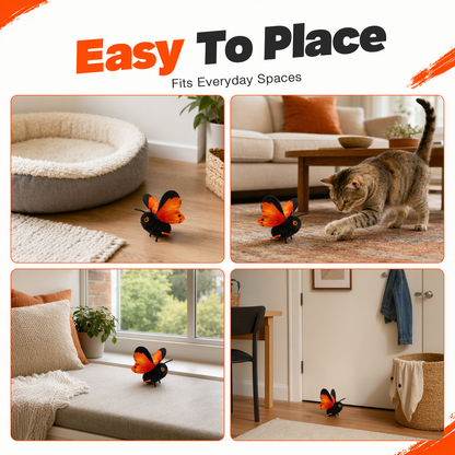 🦋🐱Smart Sensing Flapping Butterfly Legetøj🐈Bevægelsesaktiveret, realistisk flyvning, interaktiv sjov – holder din kat engageret i timevis.🔥