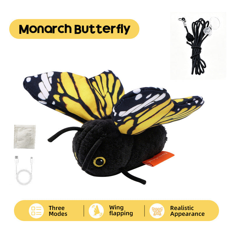 🦋🐱Smart Sensing Flapping Butterfly Legetøj🐈Bevægelsesaktiveret, realistisk flyvning, interaktiv sjov – holder din kat engageret i timevis.🔥