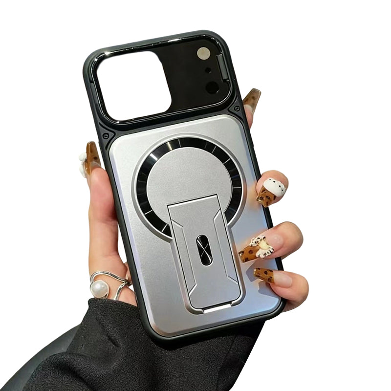 ✨ Ét cover, tre opgraderinger – Magnetisk, flip-linsedæksel og stativ, der ikke fylder meget. Passer til iPhone 13-17