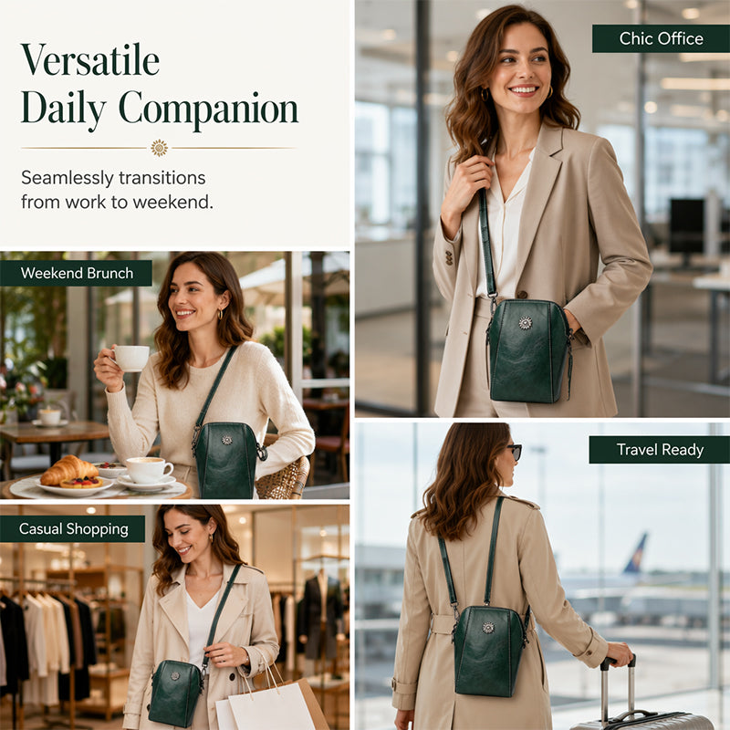 Dame PU-læder crossbody-telefontask