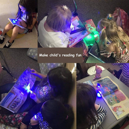🥳Mini farverig LED-fingerlampe – Lysende og farverigt lys, tænd/sluk med én knap 🎶✨